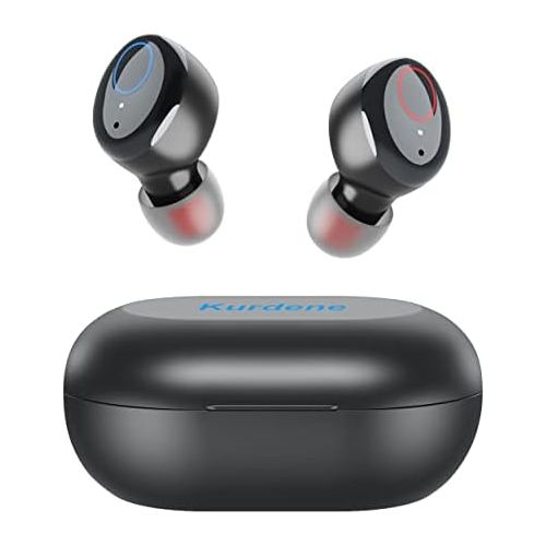  Bluetooth 5.2 Wireless Earbuds,Kurdene S8 Deep Bass Sound 38H Playtime IPX8 Waterproof Earphones Call Clear with Microphone in-Ear Stereo Headphones Comfortable for iPhone, Android