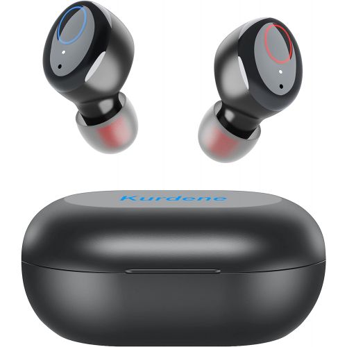  Bluetooth 5.2 Wireless Earbuds,Kurdene S8 Deep Bass Sound 38H Playtime IPX8 Waterproof Earphones Call Clear with Microphone in-Ear Stereo Headphones Comfortable for iPhone, Android