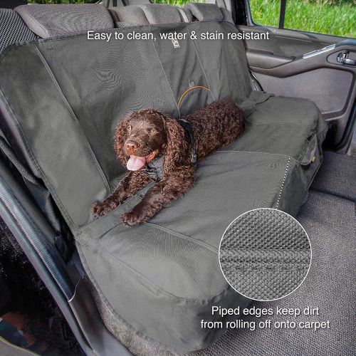  Kurgo Dog Seat Cover | Car Bench Seat Covers for Pets | Dog Back Seat Cover Protector | Water Resistant for Dogs | Contains Seat Anchors | Scratch Proof | Cars | Wander Bench Seat