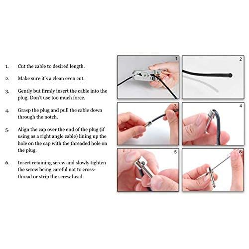  Kurrent Electric Solderless Guitar Pedal Patch Cable Kit 6 Pack to Make Custom Length Cables for Pedalboard