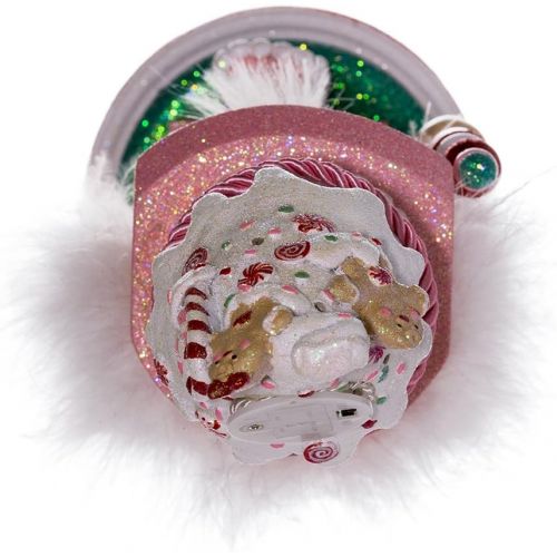 커트애들러 Kurt Adler 15-Inch LED Hollywood Nutcracker Pink Candy House Hat