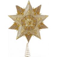Kurt Adler Kurt S. Adler 16.5-Inch Gold Gems and Glitter Star Treetop