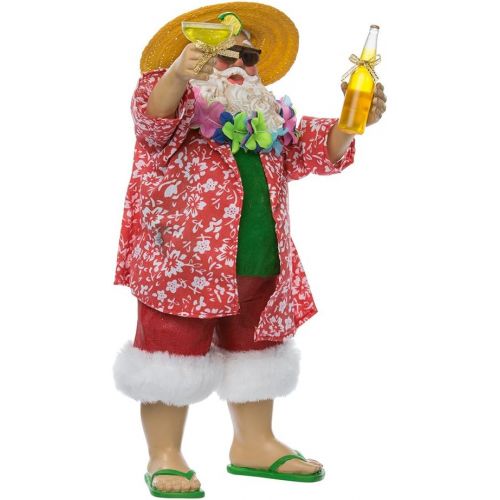 커트애들러 Kurt Adler Fabriche Beach Santa, 10-Inch, 2-Piece set