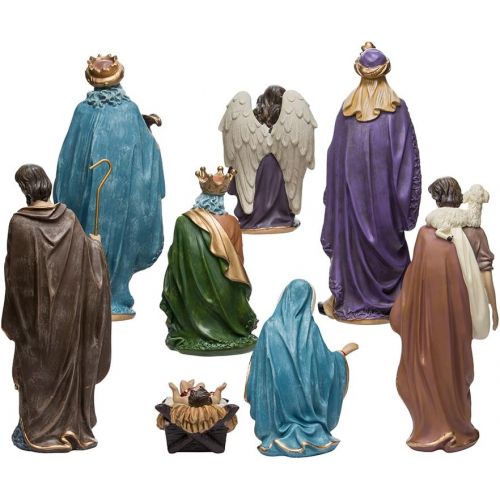 커트애들러 Kurt Adler Resin Nativity Figurine Set, 9-Inch, Set of 8