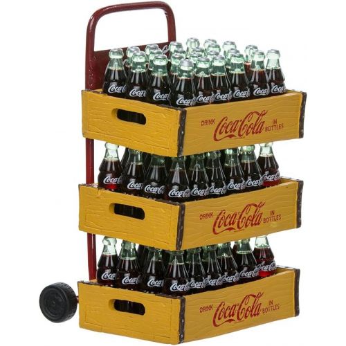 커트애들러 Kurt Adler Coca-Cola Santa with Delivery Cart, 10.5-Inch, Set of 2