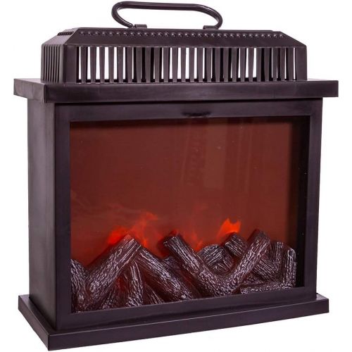 커트애들러 Kurt S. Adler 11-Inch Battery-Operated LED Fireplace Water Lantern, Multi