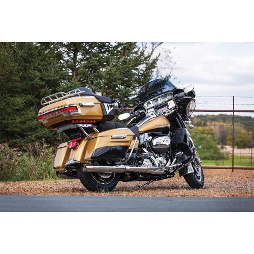  Kuryakyn 6987 Tri-Line Gloss Black Saddlebag Hinge Cover