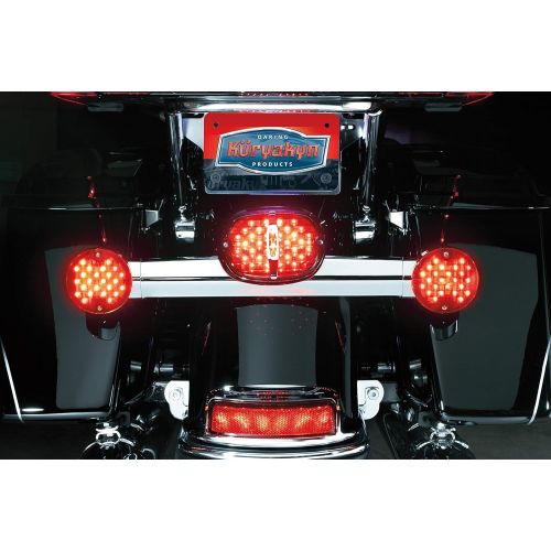  Kuryakyn 5426 Smoke Low Profile Panacea Taillight with License Light