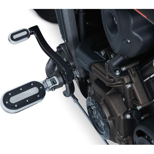  Kuryakyn Heavy Industry Footpegs With Male Mounts - Switchblade (Satin Black)