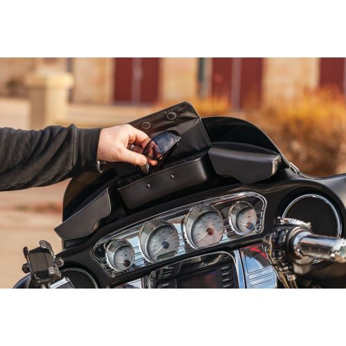  14-19 HARLEY FLHX2: Kuryakyn Batwing Fairing Pouch Bag (Non-Contoured Windshields) (Black)