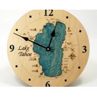 KustomKraftLaser Lake Tahoe 12 inch Laser cut Clock. Wooden clock. FREE SHIPPING. Nautical Gift. Tahoe. Nautical Clock. Nautical Gift.