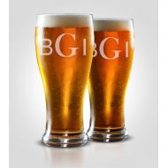 /KustomProducts Set of 2 - Pilsner Glasses Personalized - Engraved Pilsner Glass - Groomsmen Beer Mug - Pilsner Wedding Glass - Pilser Glass - Beer Mug