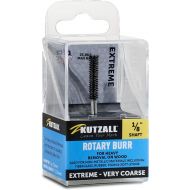 Kutzall Extreme Cylinder Burr, 1?8 Shaft, Very Coarse - Woodworking Attachment for Dremel, Foredom, DeWalt, Milwaukee. Abrasive Tungsten Carbide, 1?8 (3.1mm) Dia. X 7?8 (22.2mm) Le