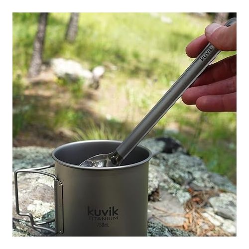  Kuvik's Titanium Spork - Ultralight and Compact for Backpacking, Camping, and Hiking