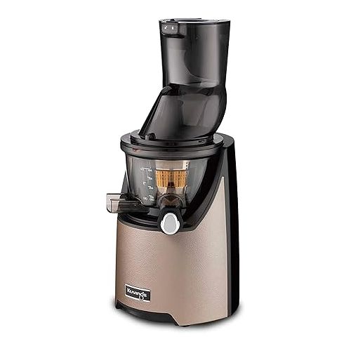  Kuvings Whole Slow Juicer EVO820CG Higher Nutrients and Vitamins, BPA-Free Components, Easy to Clean, Ultra Efficient 240W, 50RPMs, Includes Smoothie and Blank Strainer-Champagne, Gold