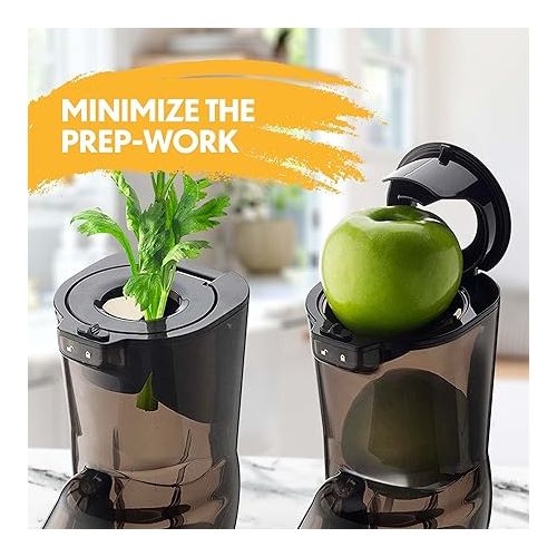  Kuvings Whole Slow Juicer EVO820CG Higher Nutrients and Vitamins, BPA-Free Components, Easy to Clean, Ultra Efficient 240W, 50RPMs, Includes Smoothie and Blank Strainer-Champagne, Gold