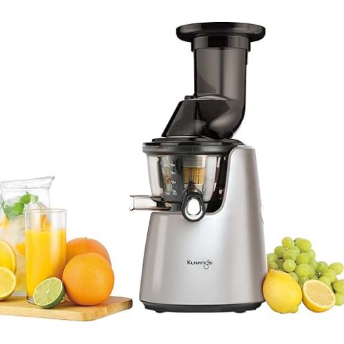  Kuvings Whole Slow Juicer Elite C7000S - Higher Nutrients and Vitamins, BPA-Free Components, Easy to Clean, Ultra Efficient 240W, 60RPMs-Silver, 25