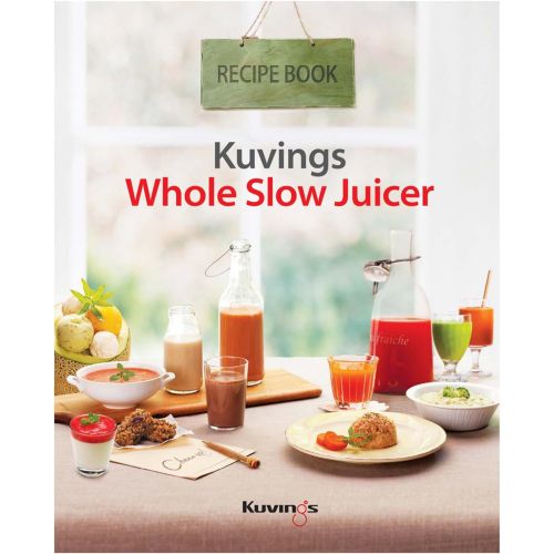  [아마존베스트]Kuvings BPA-Free Whole Slow Juicer Red B6000P with Sortbet Maker, Cleaning Tool Set, Smart Cap and Recipe Book