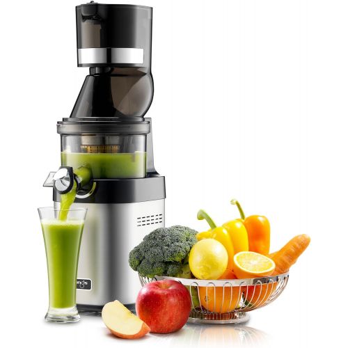  Kuvings CS600 Whole Slow Juicer with BPA-Free Components, 24 Hour Operation, Easy to Clean, Heavy Duty, Commercial Grade, Stainless Steel