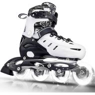 Kuxuan Skates Inline Skates for Kids and Adult, Adjustable Fun Illuminating Skates for Girls, Boys, Women and Men Outdoor and Indoor Beginners