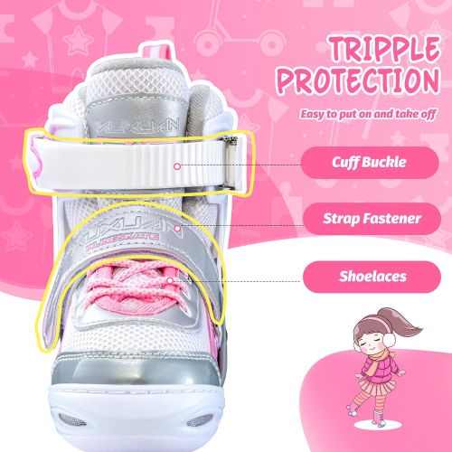  Kuxuan skates Saya Roller Skates Adjustable for Kids,with All Wheels Light up,Fun Illuminating for Girls and Ladies
