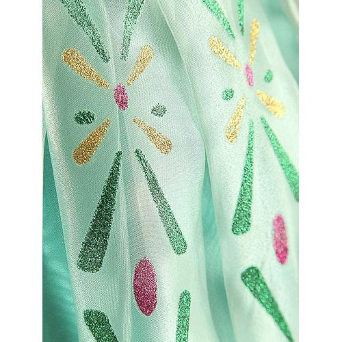  Kuzhi Princess Elsa Anna Party Costume Dress with Crown and Wand