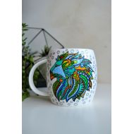 /KvitkaMargarita Coffee mug Leo|zodiac|mug Lion mug Leo birthday gift Colorful mug Leo gifts Zodiac mug Gift for men Leo mug Ceramic mug Personalized mug