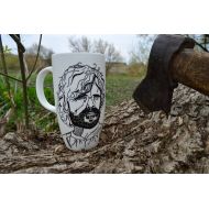 /KvitkaMargarita Large mug Tyrion lannister mug 21 oz mug Game of thrones mug House Lannister Gift for men Mug for him Gift for bearded man Large coffee mug