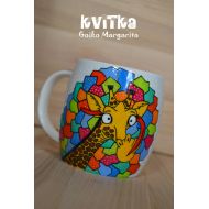 /KvitkaMargarita Funny mug Giraffe mug Coffee mug for him Birthday gift Handpainted mug Cute coffee mug Personalized mug Ceramic mug Funny giraffe custom mug