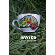 /KvitkaMargarita Large Mug Coffee mug Сhameleon Mug Big mug Gift for her Gift for mom Gift for daughter Personalized mug Bright colors Chearfull mug 15oz mug