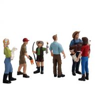 Kvohzbl 6?Pcs?Farmer?Model? Farm Character Model Set, Simulation Farmer Miniature Cake Topper Decoration Role Play Figure Educational ?Home?Decor?Action?Ornaments