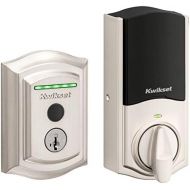 [아마존베스트]Kwikset Halo Touch Traditional Arched Wi-Fi Fingerprint Smart Lock No Hub Required featuring SmartKey Security in Satin Nickel (99590-001)