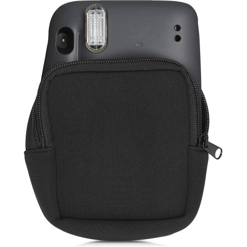  kwmobile Neoprene Pouch Compatible with - Fujifilm Instax Mini 11 - Protective Camera Pouch Case - Black