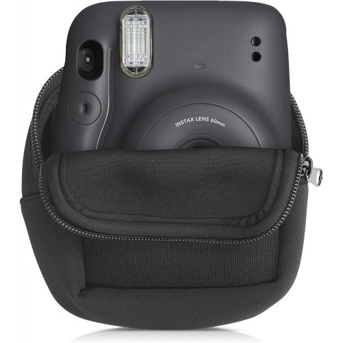  kwmobile Neoprene Pouch Compatible with - Fujifilm Instax Mini 11 - Protective Camera Pouch Case - Black