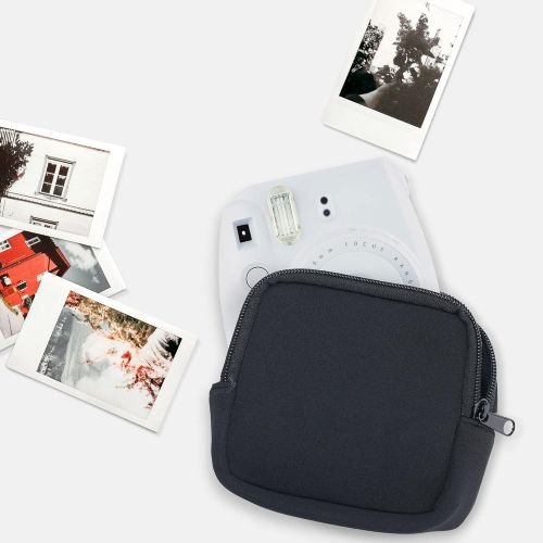  kwmobile Neoprene Pouch Compatible with - Fujifilm Instax Mini 9 - Protective Camera Pouch Case - Black