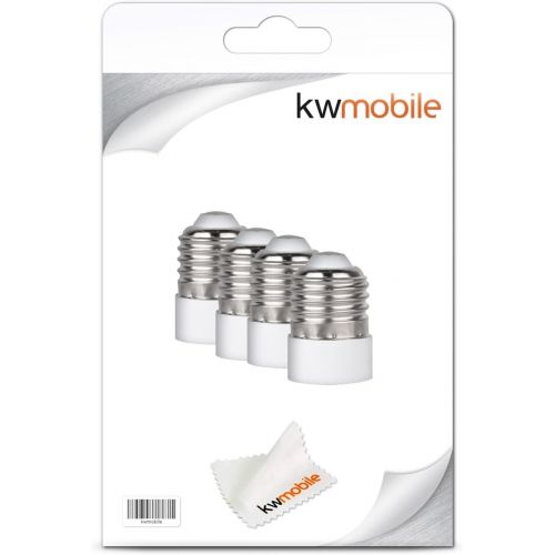  Besuchen Sie den kwmobile-Store kwmobile 4x Lampensockel Adapter Konverter - E27 Fassung auf E14 Sockel Lampenadapter - Lampensockeladapter fuer LED Halogen Energiespar Lampen