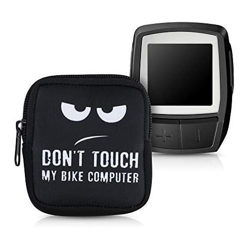  [아마존베스트]kwmobile Case Compatible with Bosch Intuvia - Bike GPS Case Dont Touch My Bike Computer White Black