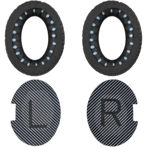  [아마존베스트]kwmobile 2 x Ear Pads Compatible with Bose Quietcomfort Headphones - Faux Leather Replacement Ear Pads for Overear Headphones