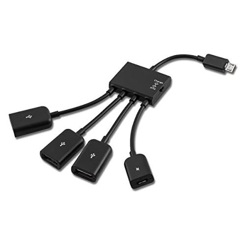  [아마존베스트]kwmobile 3in1Micro USB OTG HUB Adapter for Smartphone, Tablet Micro USB HUB IN