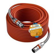 XLR to XLR Cable 150 Feet, Premium XLR Microphone Cable, Heavy Duty 22AWG OFC XLR Male to Female Cord, 3-Pin Shielded Mic Speaker Cable, Zinc Alloy Connectors, Metal Spring SR, Orange