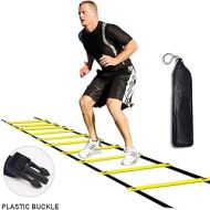 Kxuhivc Agility Ladder for Kids Teens Speed Agility Training Ladders with Carrying Bag 12-Rung Adjustable Jumping Step Rope Exercise Outdoor Athletic Physical Training Football Spo