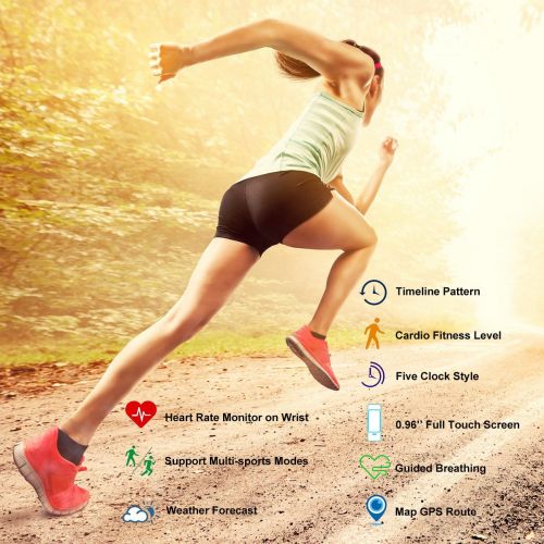  Kybeco Fitness Tracker,Touch Screen Waterproof Activity Tracker with Heart Rate Monitor Watch Bluetooth Smart Watch Sleep monitor Pedometer Wristband Calorie Step Counter Watch for