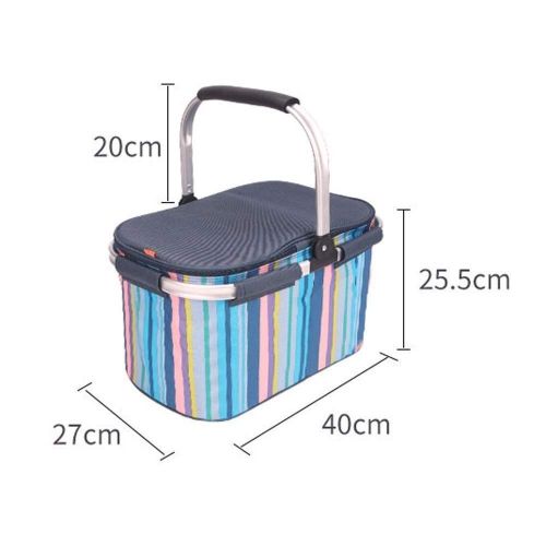  Kylinyyl Picnic Bag Picnic Basket - High Capacity Reusable Durable Grocery Shopping Bag - Heavy Duty Large Structured Tote