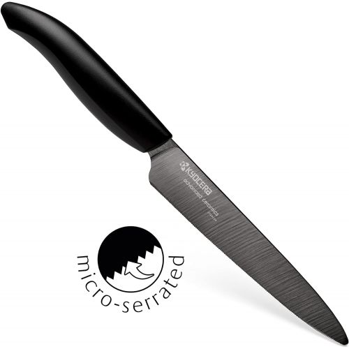  Kyocera Revolution 3pc ceramic knife set, 6, 5 and 3, Black