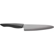 Kyocera Innovation Series Ceramic 7 Professional Chefs Knife with Soft Touch Ergonomic Handle-Black Blade, Black Handle