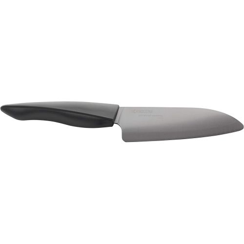  [아마존베스트]Kyocera Innovation Series Ceramic 5.5 Santoku Knife, with Soft Touch Ergonomic Handle-Black Blade, Black Handle