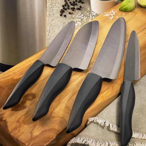  Kyocera Innovation Series 2Piece Ceramic Knife Gift Set, Black Handle, Black Blade