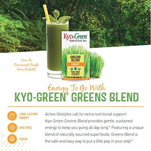  Kyolic Kyo-Green Green Blends Energy Powered Drink Mix (10 Ounce Bottle) Green Powder Superfood Blend,...