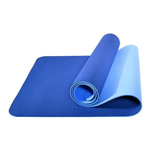  [아마존베스트]L Longanchang Yoga Mat, TPE Yoga Mat, Gymnastics Mat, Sports Mat, Fitness Mat, Non-Slip, Yoga, Pilates, Fitness, With Yoga Towel And Carry Bag, 183 x 61 x 0.6cm