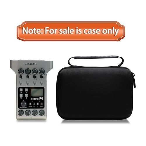  LTGEM Hard Travel Case Compatible with Zoom PodTrak P4 Podcast Recorder